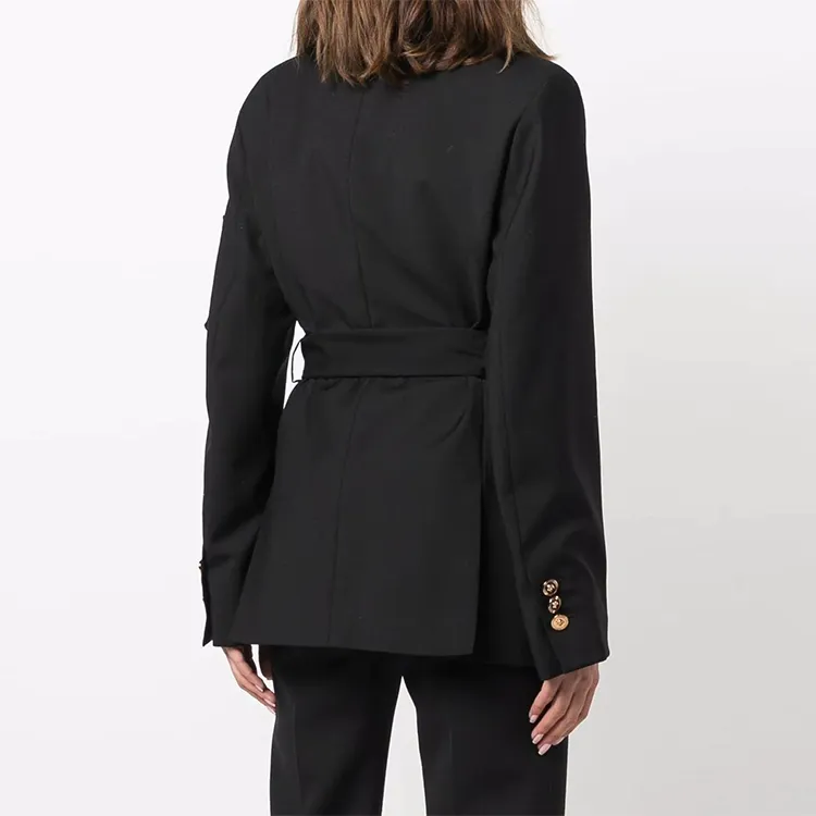 VERSACE Long sleeve Belted Jacket-3