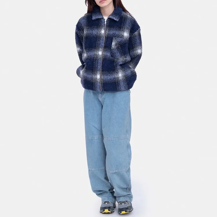 Stussy Shadow Plaid Sherpa Zip-7
