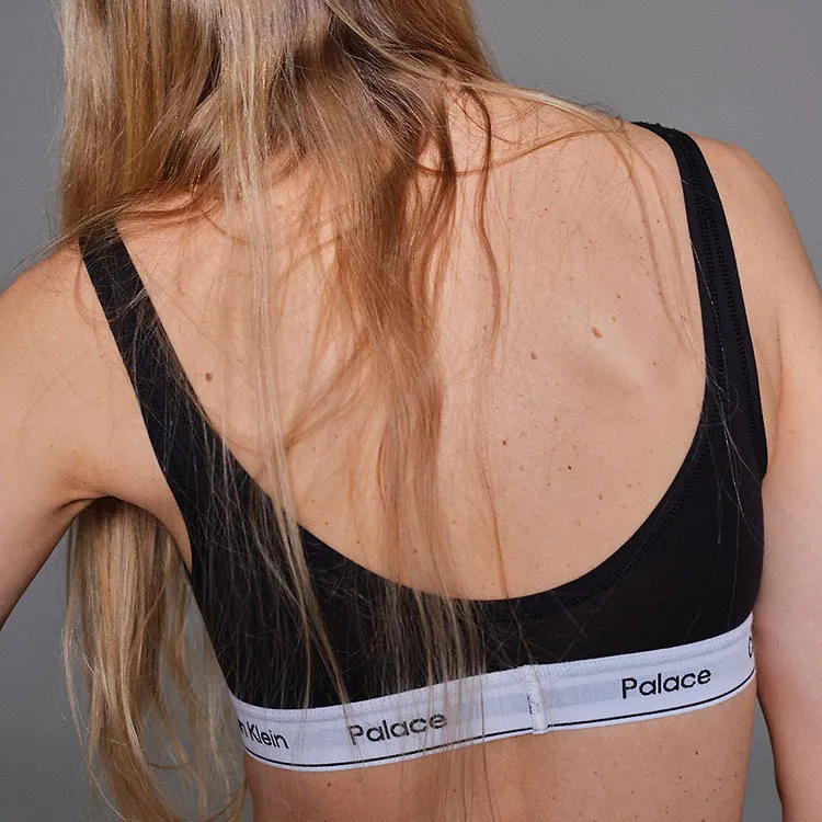 PALACE X Calvin Klein Women's Unlined Bralette 'Black'-3