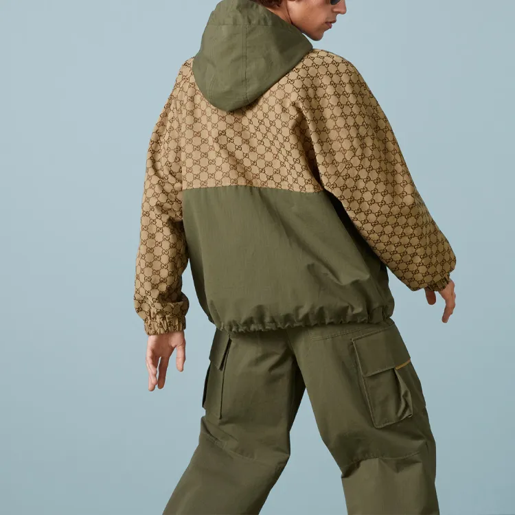 GUCCI Gg Canvas Hooded Jacket-3