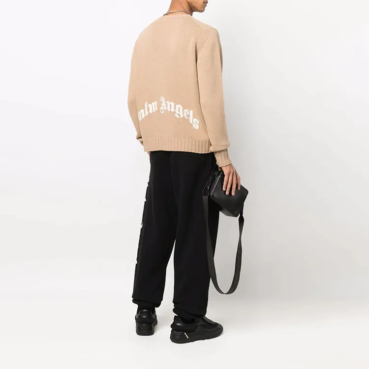 PALM ANGELS Curved Logo Sweater-3