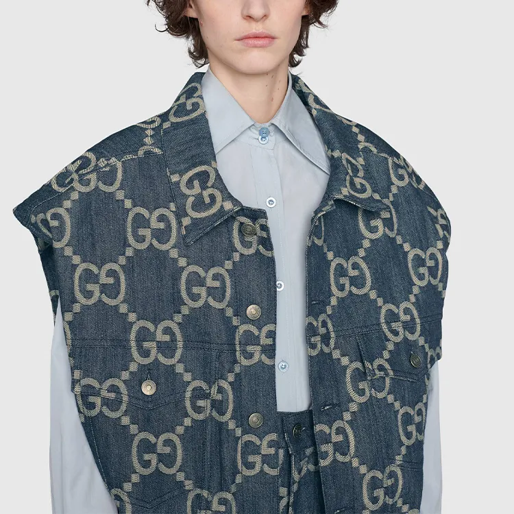 GUCCI Pineapple SS22 Vest Men's Blue-5