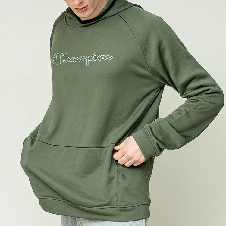 Champion Sweatshirt Japan Version Unisex Olive Green-2