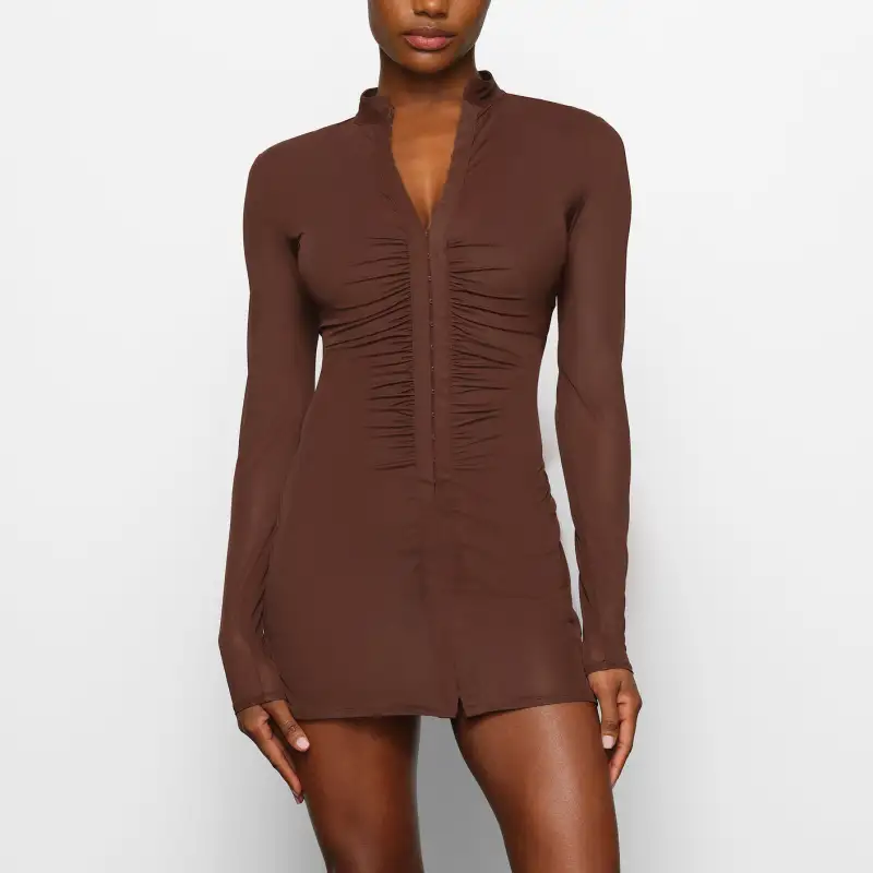 Skims Long-Sleeved Dresses Women's Cocoa-1