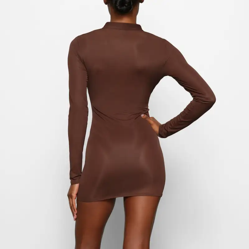 Skims Long-Sleeved Dresses Women's Cocoa-2
