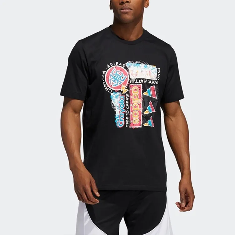 Adidas T Shirts Men Black-2