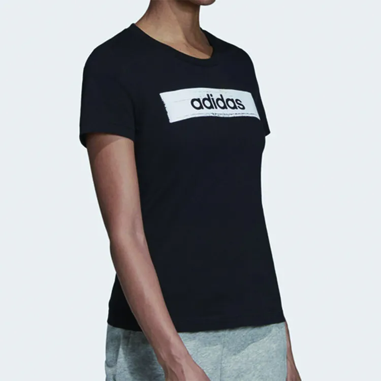 Adidas Set in Sleeve T Shirt Women's Black-2