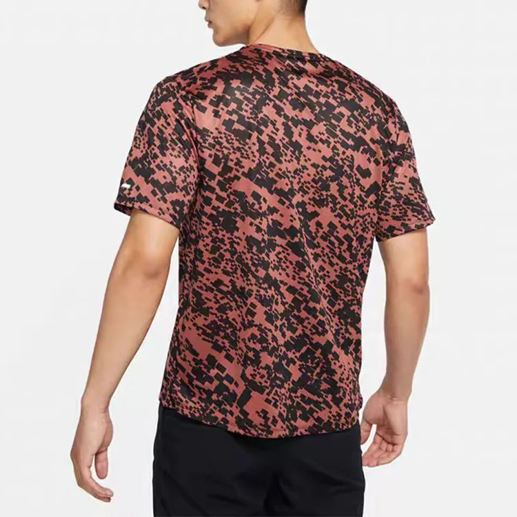 Nike T Shirts Men Black Red-3