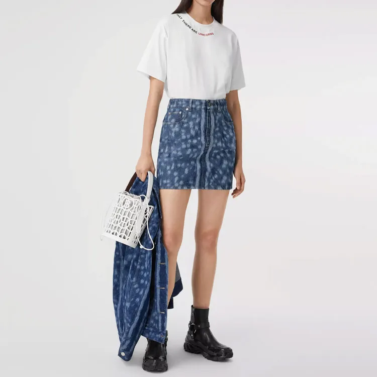 Burberry Denim Short Skirts Women's Indigo-1