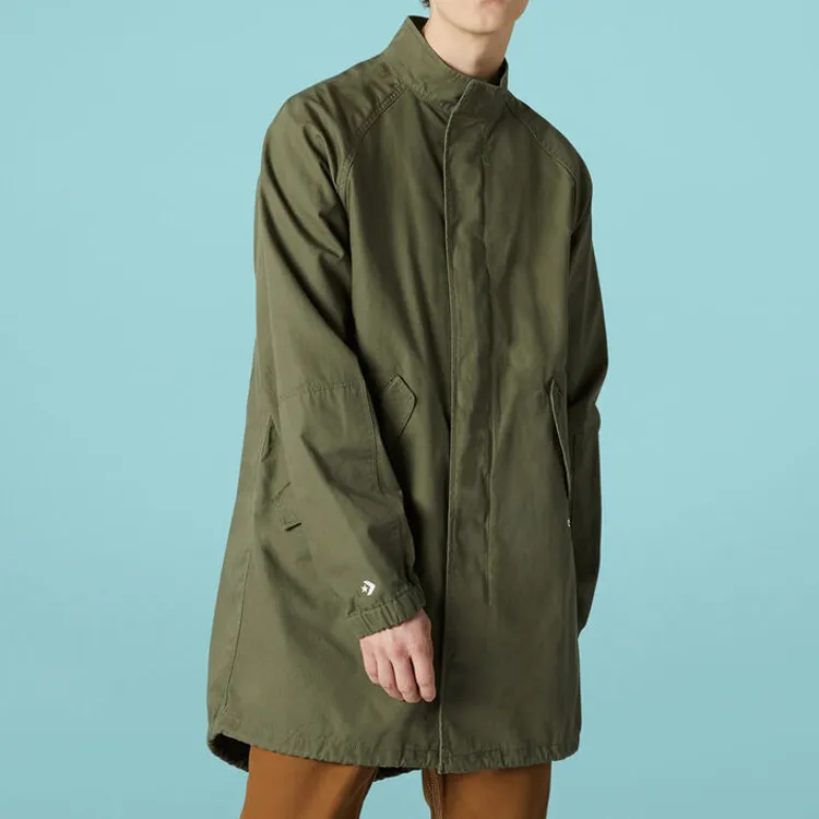 Converse Trench Coats Men Army Green-2
