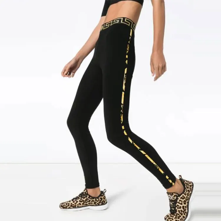 VERSACE Leggings Women's Black-3