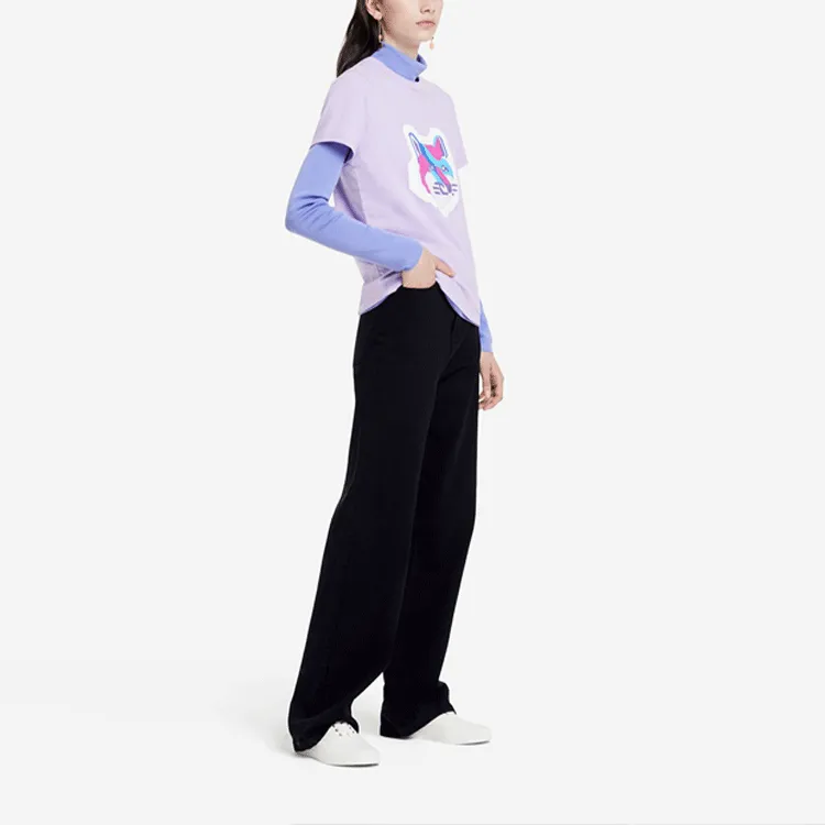 Maison Kitsune T Shirts Women's Purple-3