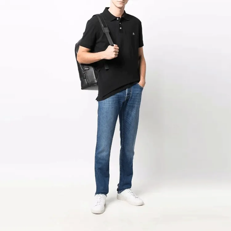 Moose Knuckles Polo Shirts Men Black-2