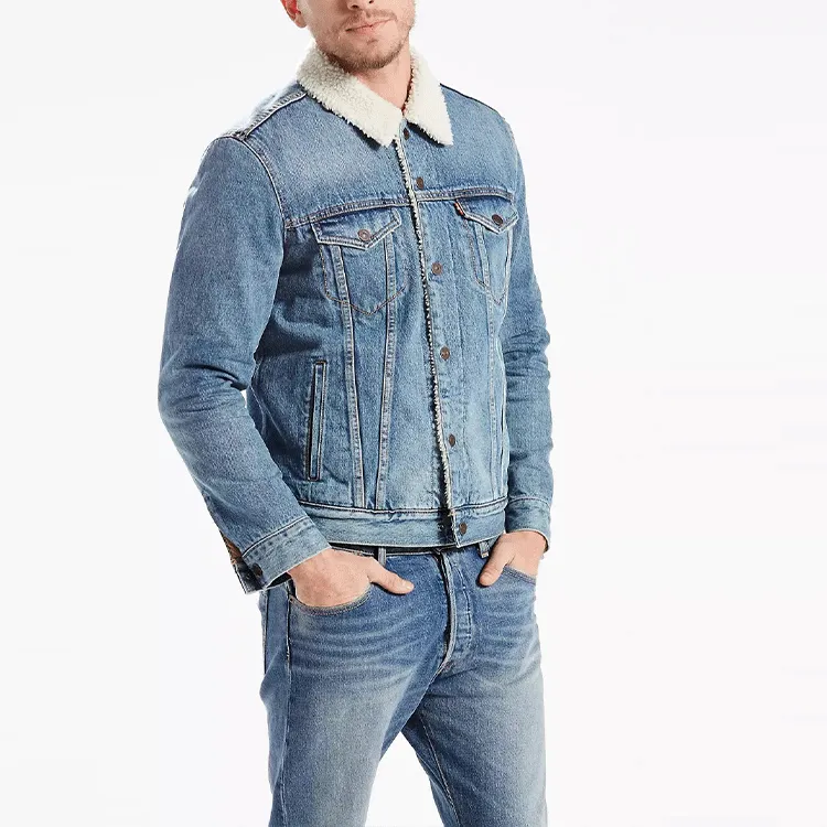 Levis Velvet Jackets Men Blue-2