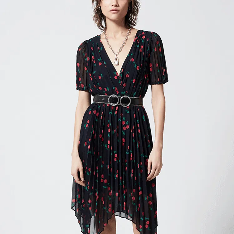 THE KOOPLES Short-Sleeved Dresses Women's Black-1