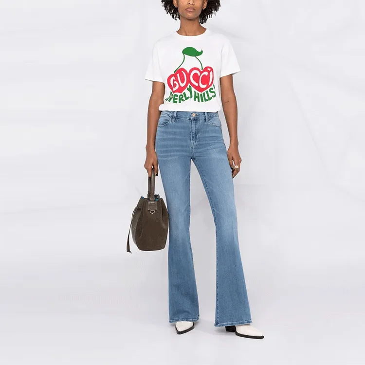 FRAME Mid-Rise Flared Jeans-1
