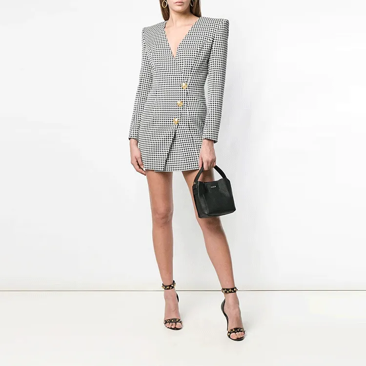 BALMAIN Long-Sleeved Dresses Women's Gray-1