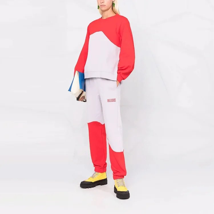 GANNI Knitted Sweatpants Women's White-1