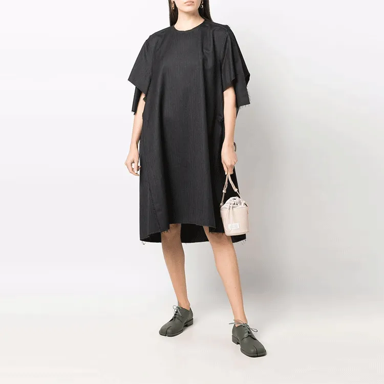 Maison Margiela Frayed Edge Midi Shift Dress-1
