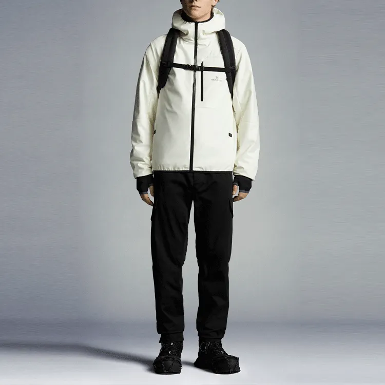 Moncler SS22 Brand Logo Solid Color Hooded Down Jacket Men's White-1