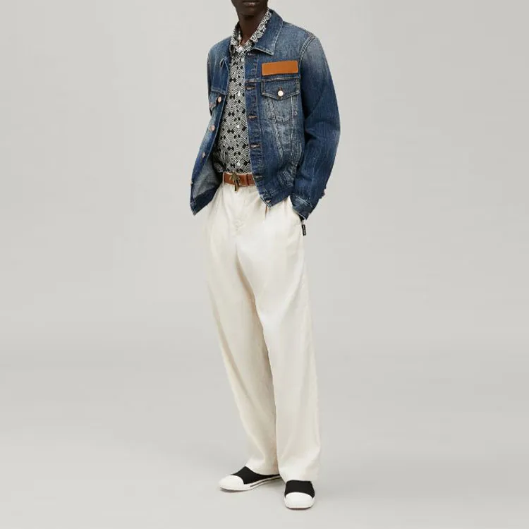 PALM ANGELS Embroidered Palm Logo Denim Jacket-1