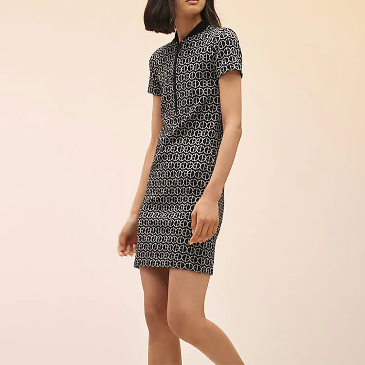 HERMES SS22 Short Sleeved Dresses Women's Black-1