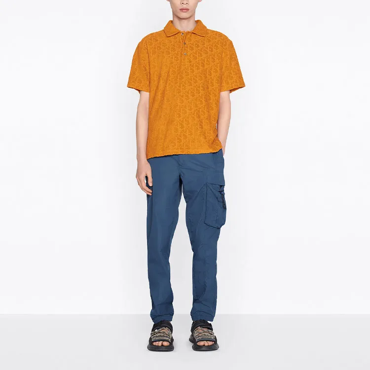 DIOR Quarterly New Products SS22 Polo Shirt Men's Orange-3