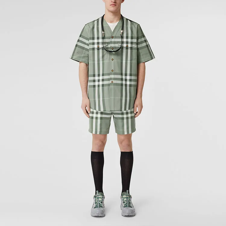 Burberry SS22 Shirt Men's Gray Green-1