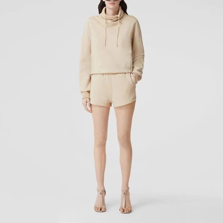 Burberry Embroidered Logo Shorts Beige-1