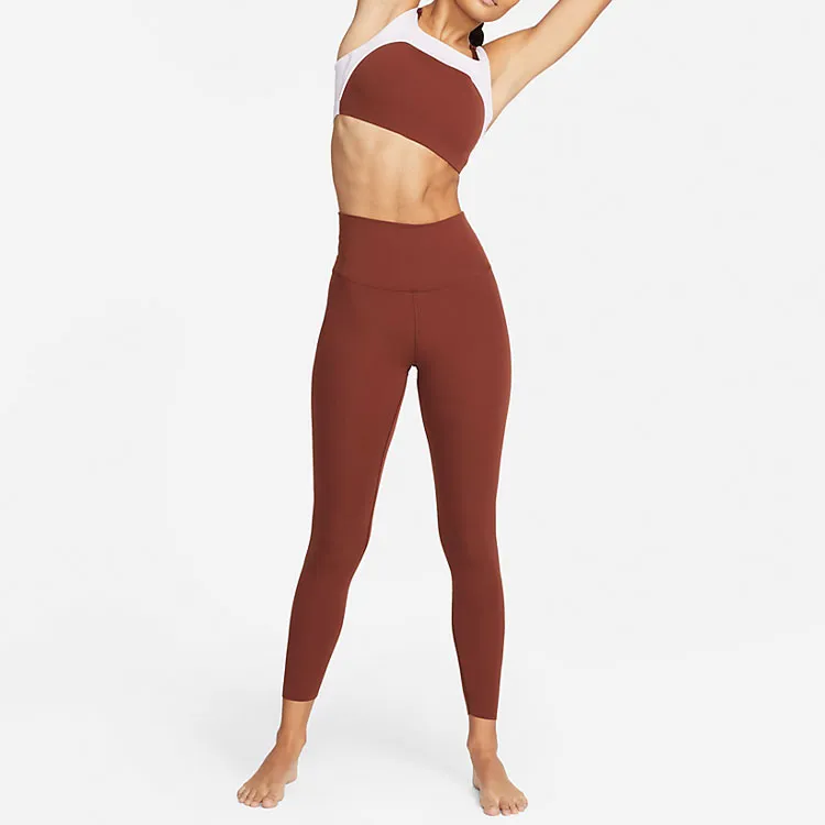 Nike Fitness Clothing Women's Khaki Brown-4