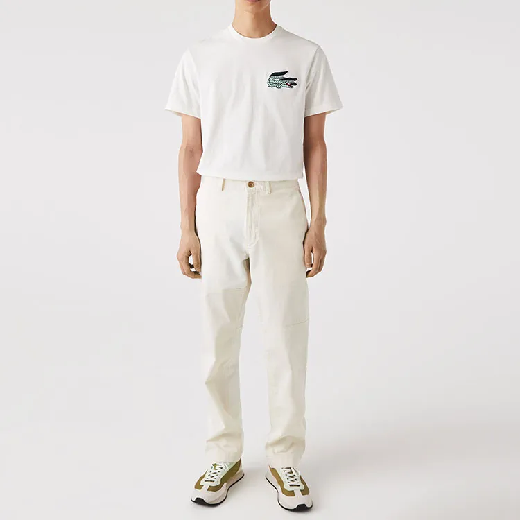 LACOSTE SS22 Casual Pants Men's Ecru-1