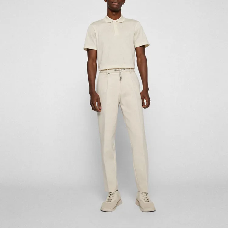 HUGO BOSS SS22 Polo Shirt Men's Beige-1