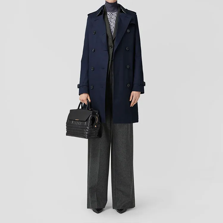 Burberry Trench Coat Women's Blue-2