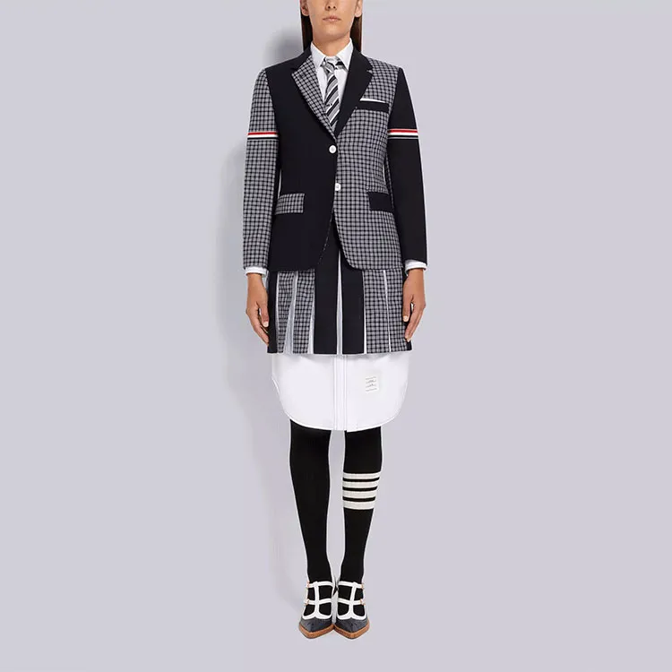 THOM BROWNE 4 Bar Striped Ribbed Tights-3
