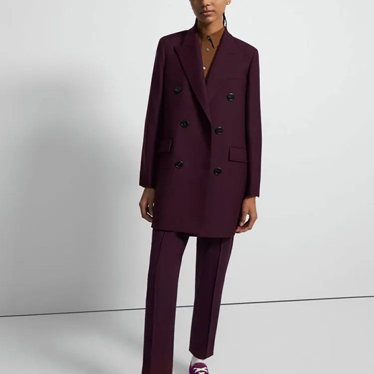 THEORY Coats Women's Burgundy-1
