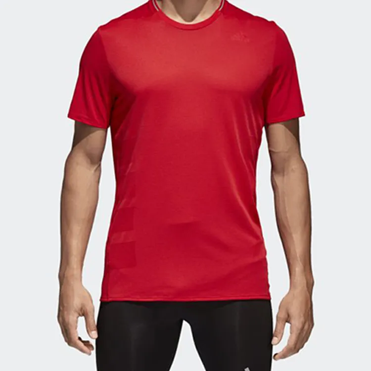 Adidas T Shirts Men Light Scarlet-2