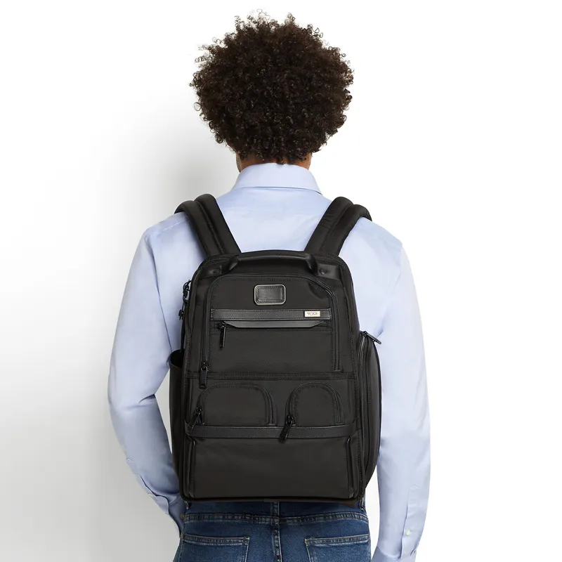 TUMI Nylon Laptop Backpack Men's Black-4