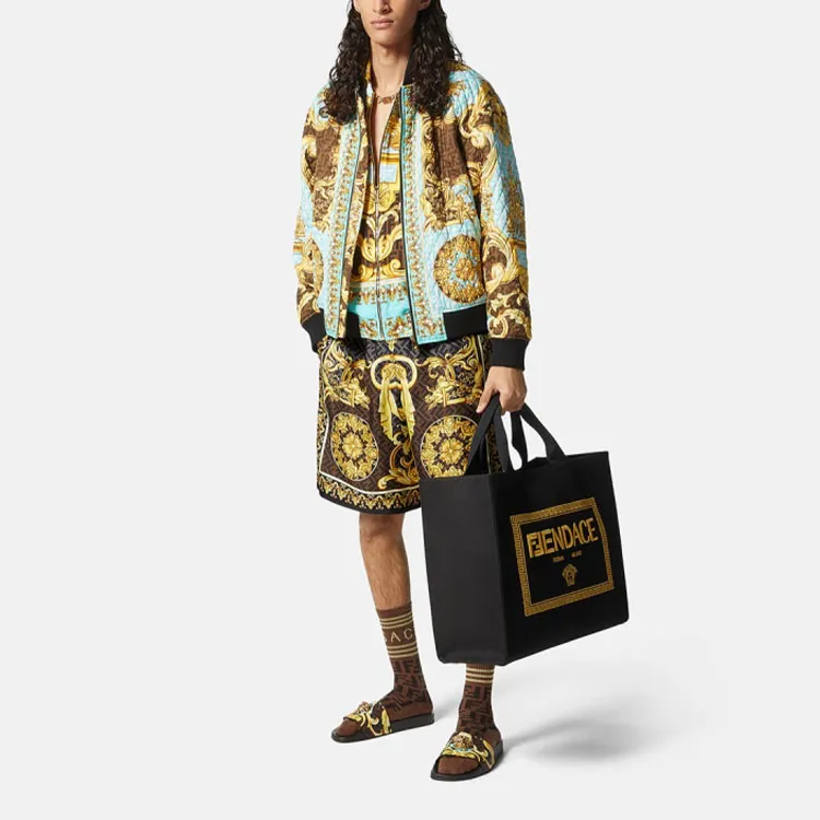 Fendi Fendace Baroque Silk Shorts-1