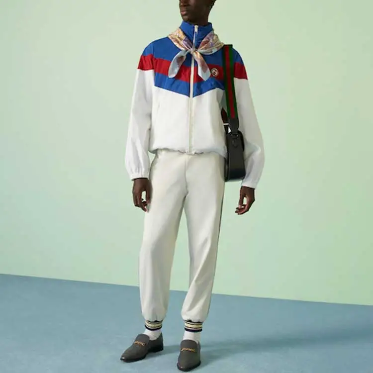 GUCCI Logo Patch Embroidered Track Jacket-1
