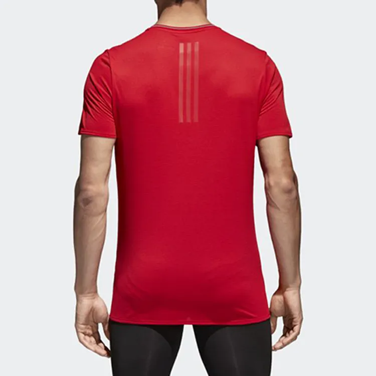 Adidas T Shirts Men Light Scarlet-3