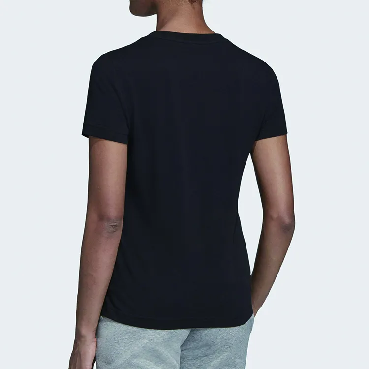 Adidas Set in Sleeve T Shirt Women's Black-4