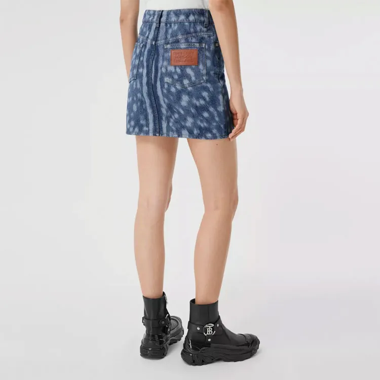 Burberry Denim Short Skirts Women's Indigo-2