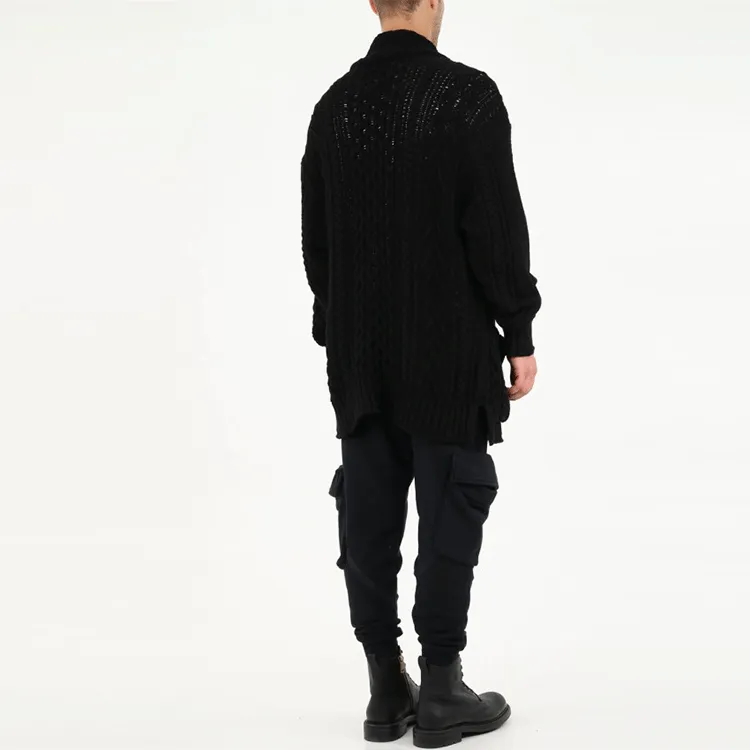 GREG LAUREN FW21 Loose Fit Knitwear Men's Black-4
