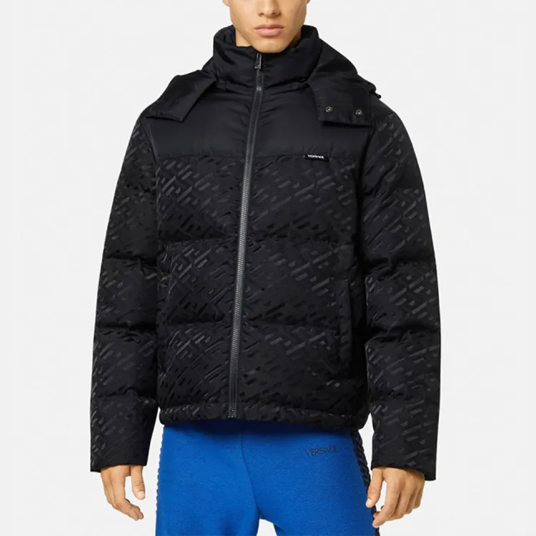 VERSACE Down Jacket Men's Black-4