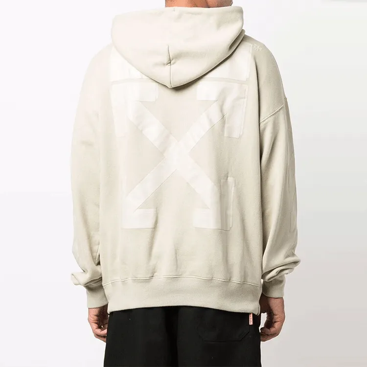 OFF WHITE Arrow Logo Cotton Hoodie-2