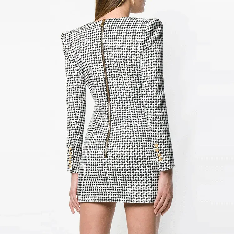 BALMAIN Long-Sleeved Dresses Women's Gray-3