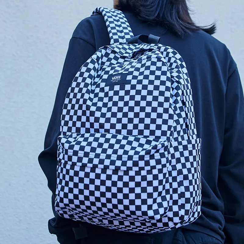 Vans Polyester Backpack Regular Unisex Black/White-4