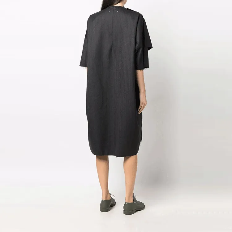 Maison Margiela Frayed Edge Midi Shift Dress-2