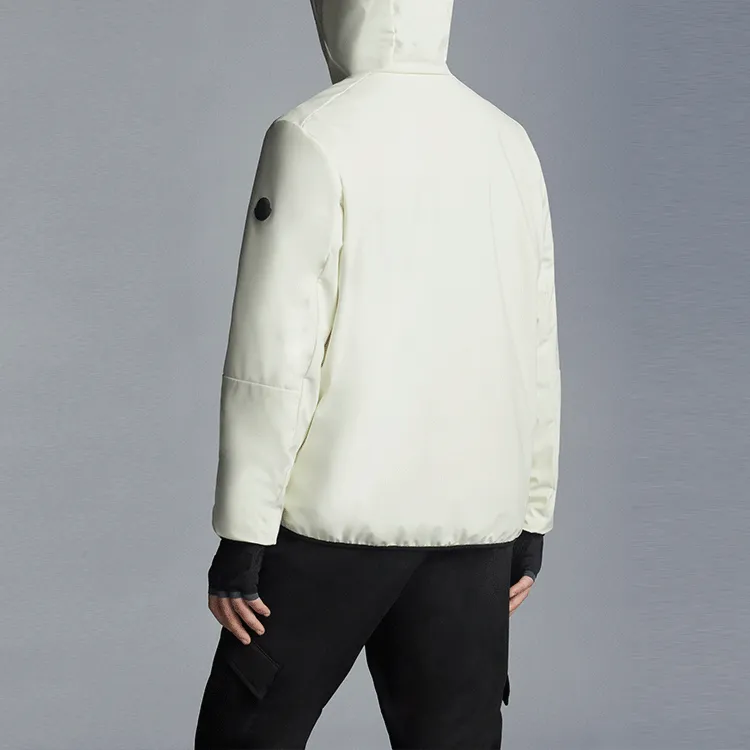 Moncler SS22 Brand Logo Solid Color Hooded Down Jacket Men's White-2