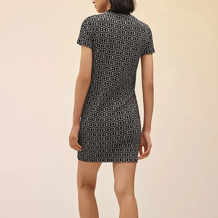 HERMES SS22 Short Sleeved Dresses Women's Black-2